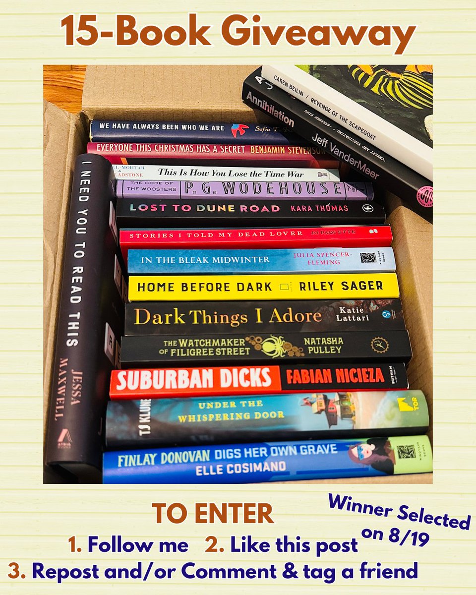 Want to win some books? I've already read them so they'll do more good in your hands than sitting idly on my shelf.⁠
⁠
To enter the #giveaway, just follow me, like this post, and repost and/or comment and tag a friend. Winner announced on Tuesday!⁠