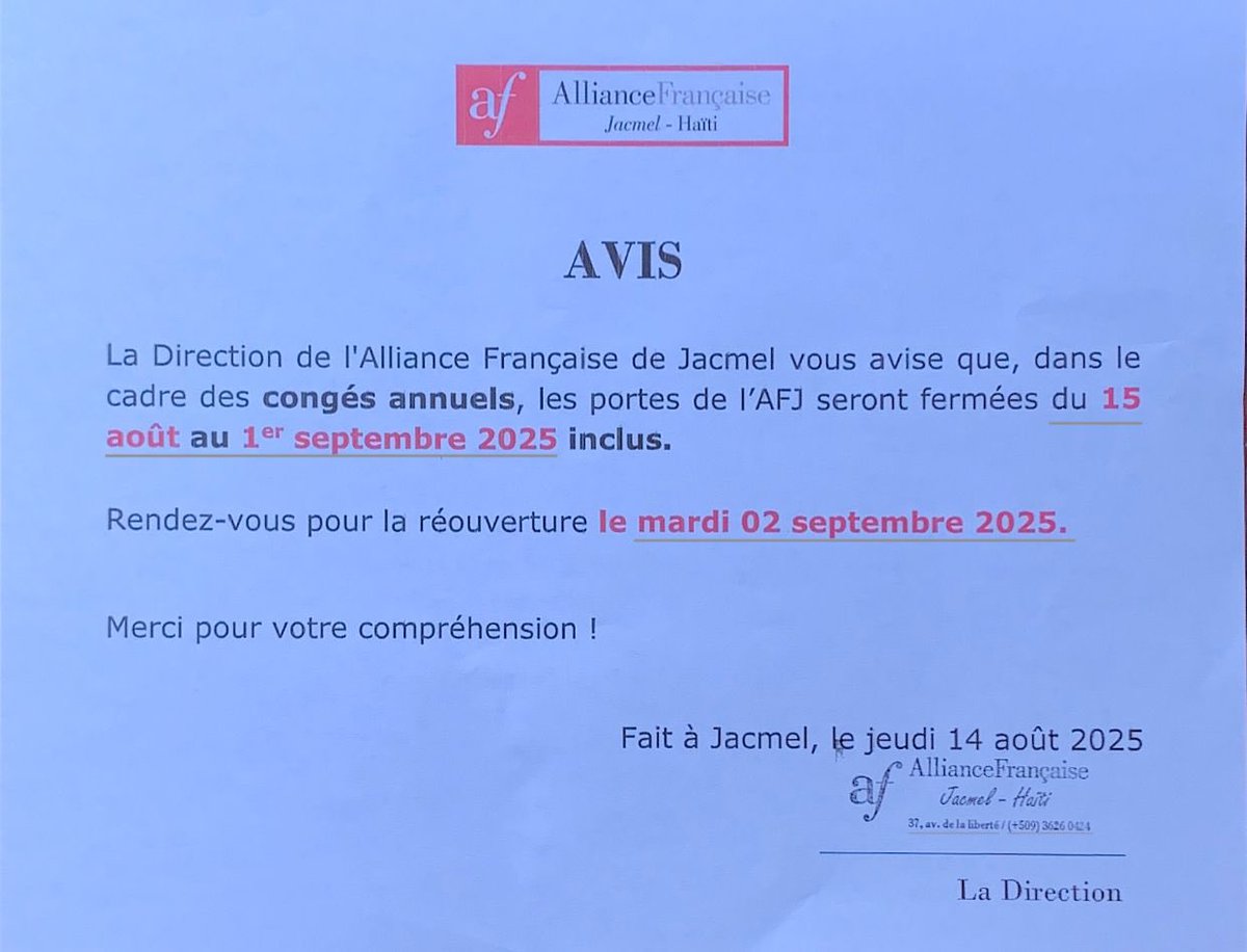 Alliance française de Jacmel tweet media