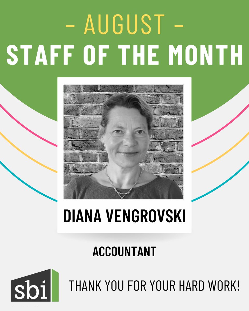🌟 August Staff Member of the Month🌟

Diana keeps the big wheels of finance turning for multiple clients with precision, reliability, and a positive attitude that brightens the whole office. She is an invaluable part of our team. Congratulations, Diana! 🎉

#SBIStaff