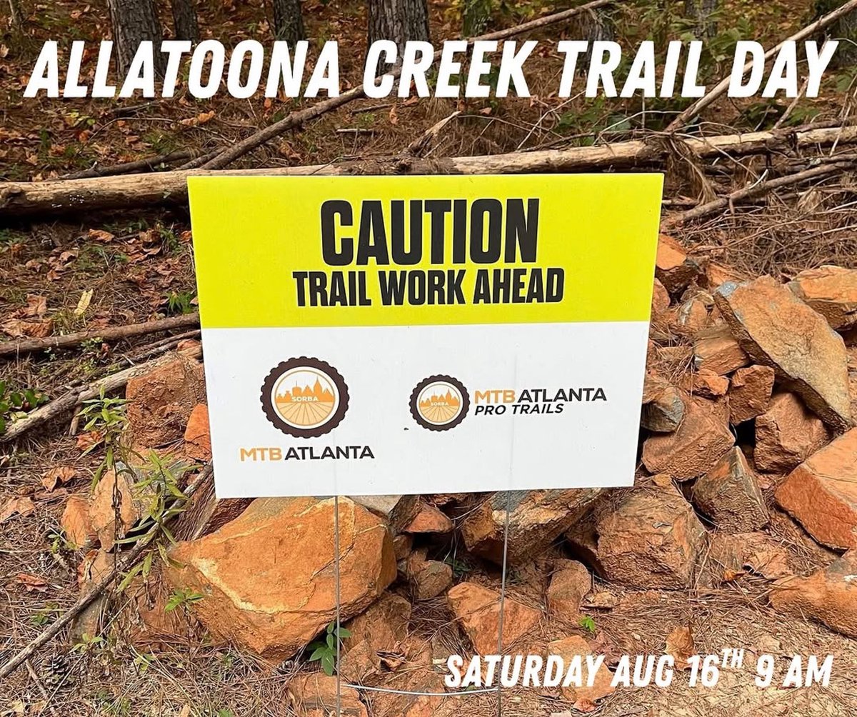 mtbatl's tweet photo. Join us and Cobb Parks for our monthly work party at Allatoona Creek Park this Saturday.

We’ll be working on Mason’s Bridge.

***Due to a LARGE XC running race happening at the main lot that morning, we’ll be meeting at Pitner Bike Park before heading to the trail. https://t.co/2ZpHVdB4fm
