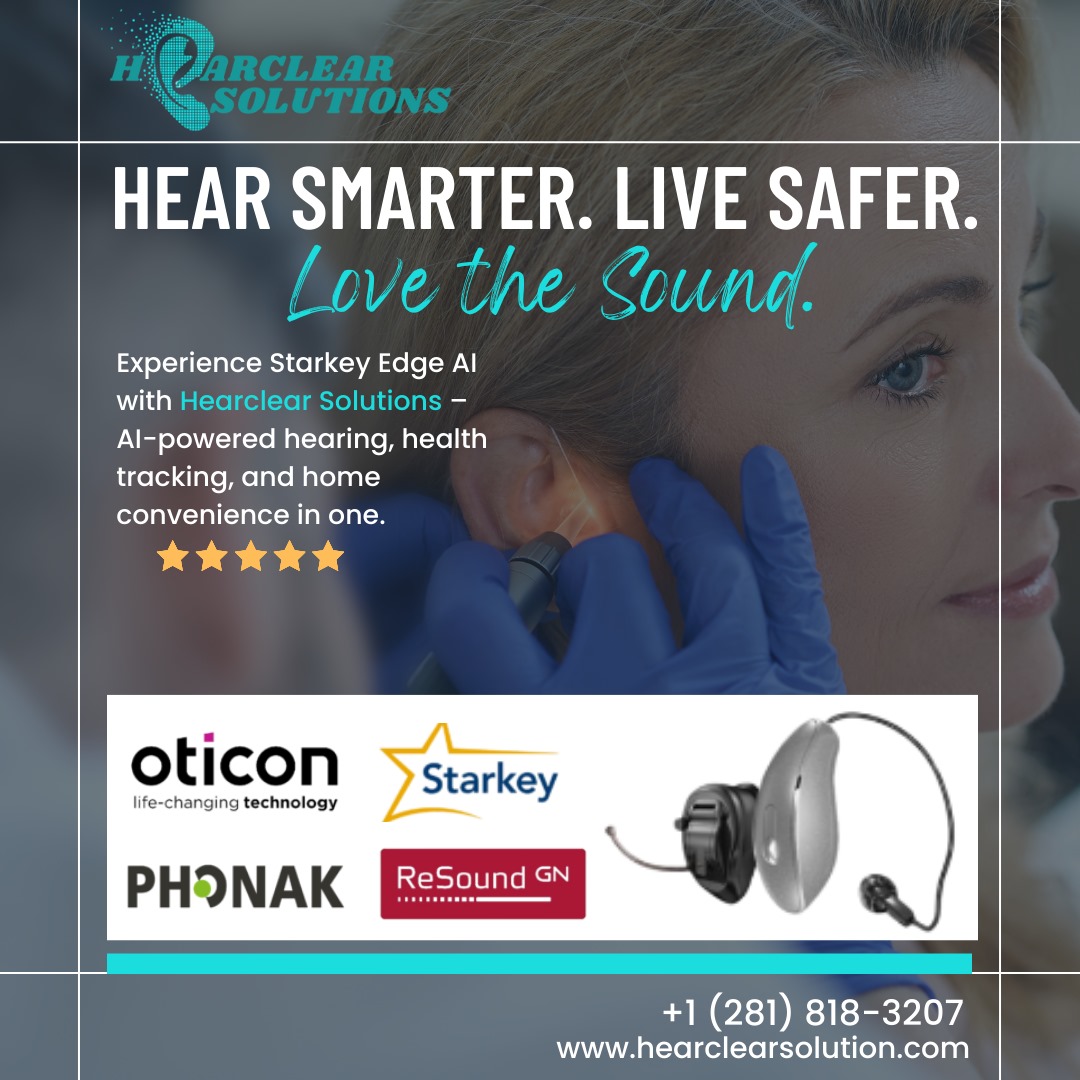 Hearclear Solutions – Starkey Edge AI
💡 Hear Smarter. Live Safer. Love the Sound. AI-powered clarity, health tracking &amp; home connectivity in one sleek hearing aid.
📞 +1 (281) 818-3207
🌐 shorturl.at/im2ZI
#HearclearSolutions #StarkeyEdgeAI #BetterHearing #SmartHearing