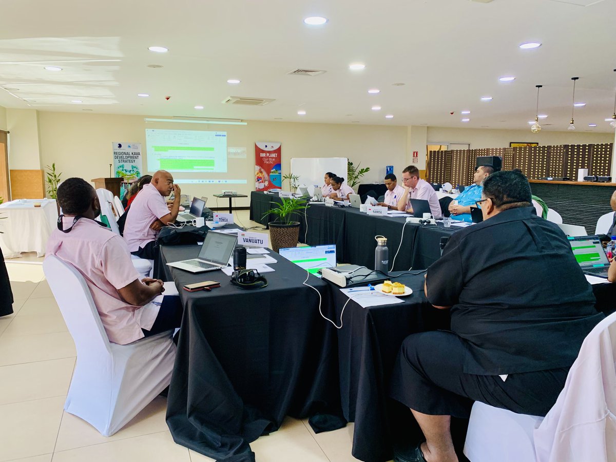 Senior officials from the Forum KAVA Working Group (FKWG) on Geographical Indication (GI) for #KAVA met in Nadi, Fiji 🇫🇯 from 7-8 August to progress a unified vision for #Pacific #KAVA producing countries. 
#PIF #KAVA #Pacific #PQI #UNIDO #PISC