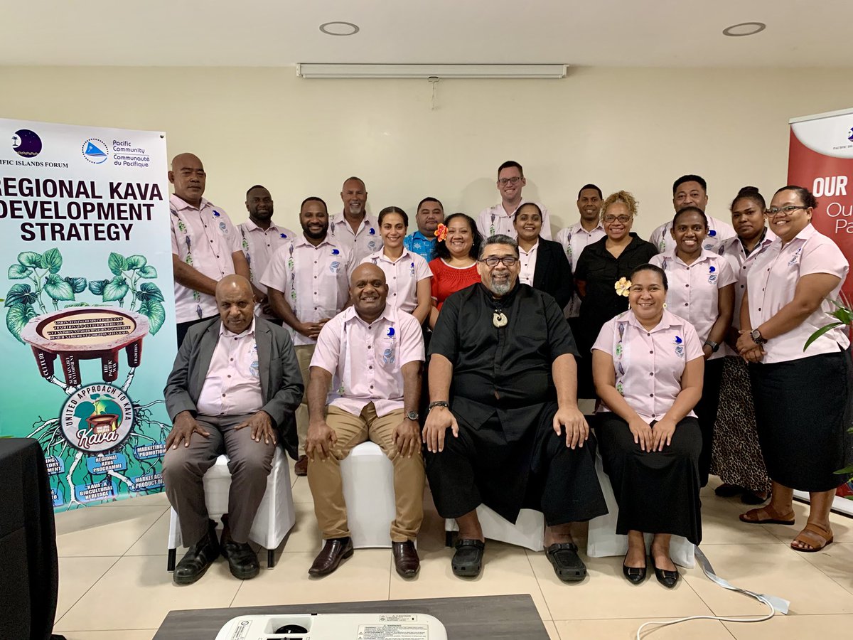 TikoicoloJ's tweet photo. Senior officials from the Forum KAVA Working Group (FKWG) on Geographical Indication (GI) for #KAVA met in Nadi, Fiji 🇫🇯 from 7-8 August to progress a unified vision for #Pacific #KAVA producing countries. 
#PIF #KAVA #Pacific #PQI #UNIDO #PISC https://t.co/06tJQfDT3r