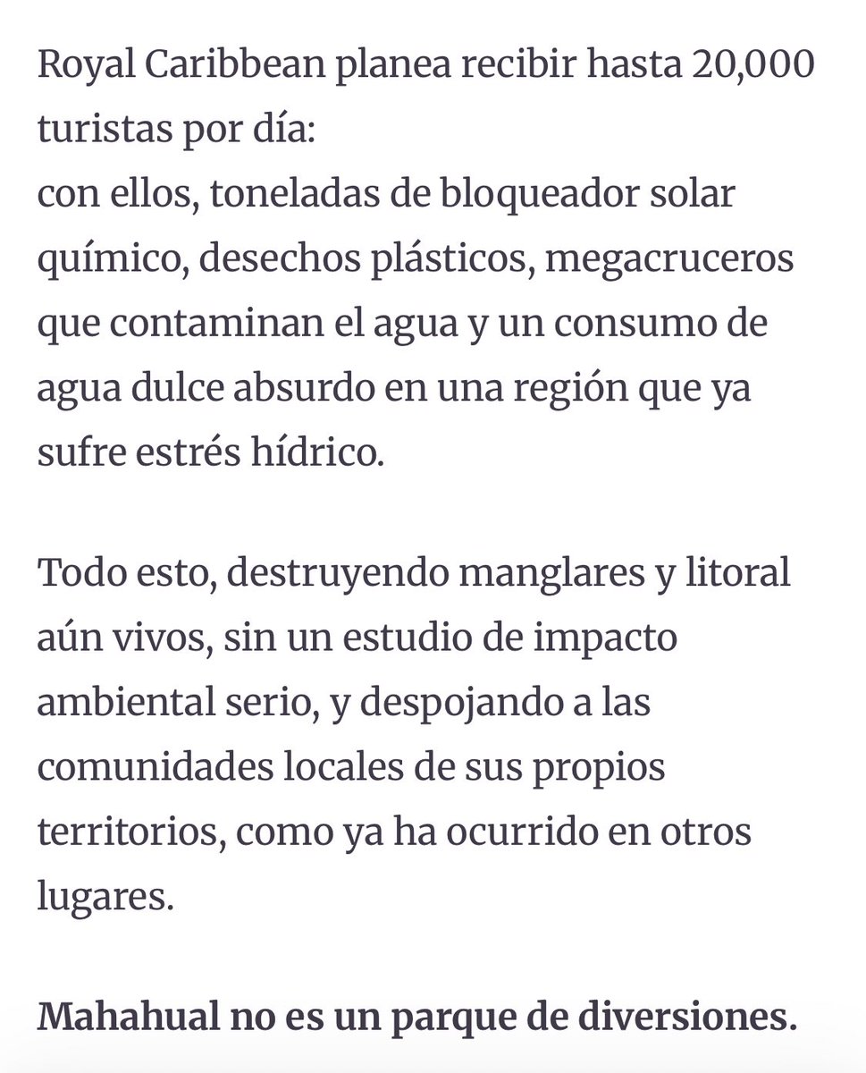 haalsc_'s tweet photo. 🆘 NO PERMITAMOS QUE SIGAN DESTRUYENDO LAS RIQUEZAS NATURALES DE MÉXICO ‼️#Mahahual  #ecocidio #광복80주년  #cancun 🌊#arrecife #ecosistema 🐠 🚫#RoyalCaribbean https://t.co/d5qC1misX0