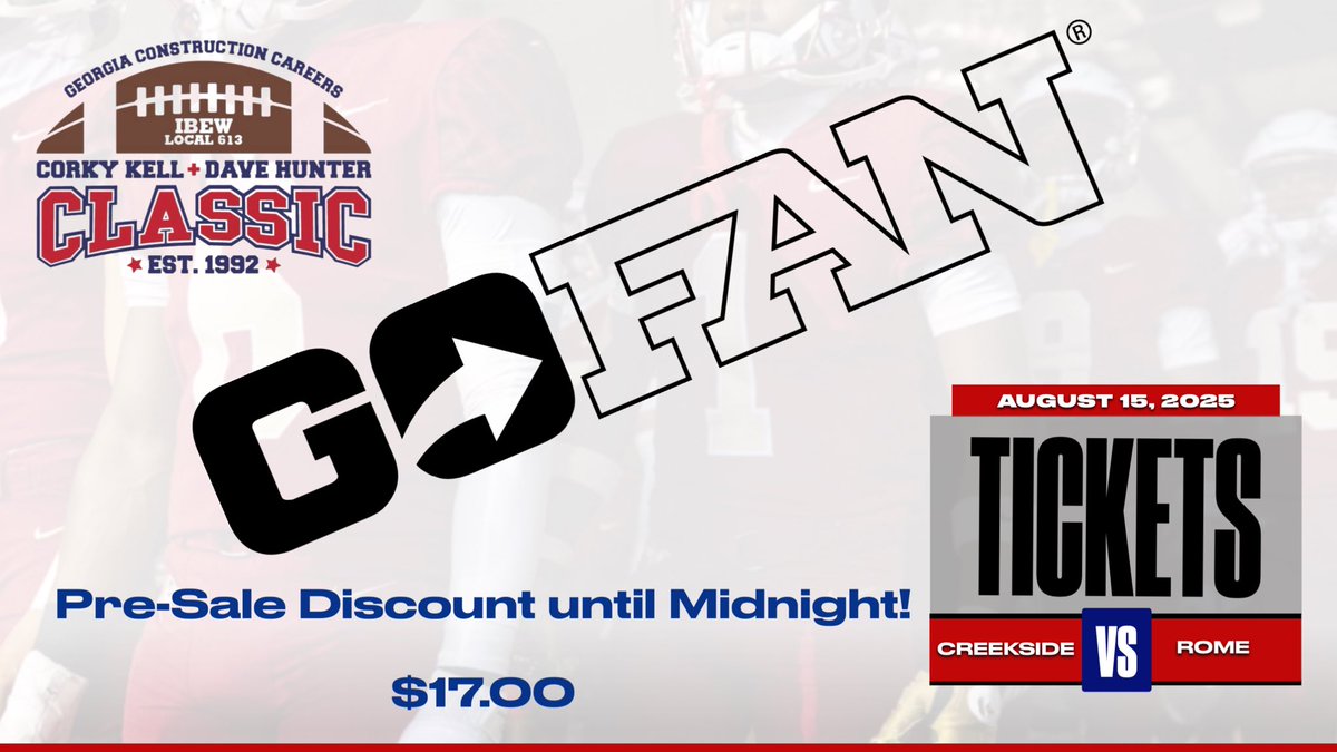 Creekside Athletics (@creekside_tribe) on Twitter photo Don’t miss out on discounted tickets for <a href="/CorkyKell/">Corky Kell + Dave Hunter Classic</a> Classic! gofan.co/event/3494718 Don’t miss out on discounted tickets for <a href="/CorkyKell/">Corky Kell + Dave Hunter Classic</a> Classic! gofan.co/event/3494718