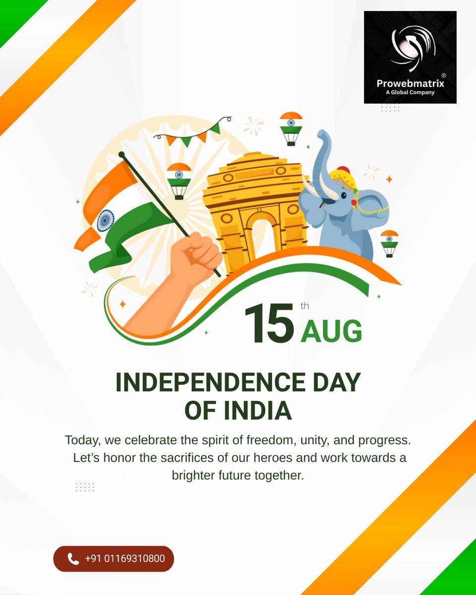 prowebmatrix's tweet image. Celebrate freedom, celebrate savings! 🇮🇳✨ Call us today for our special Independence Day festival offer!