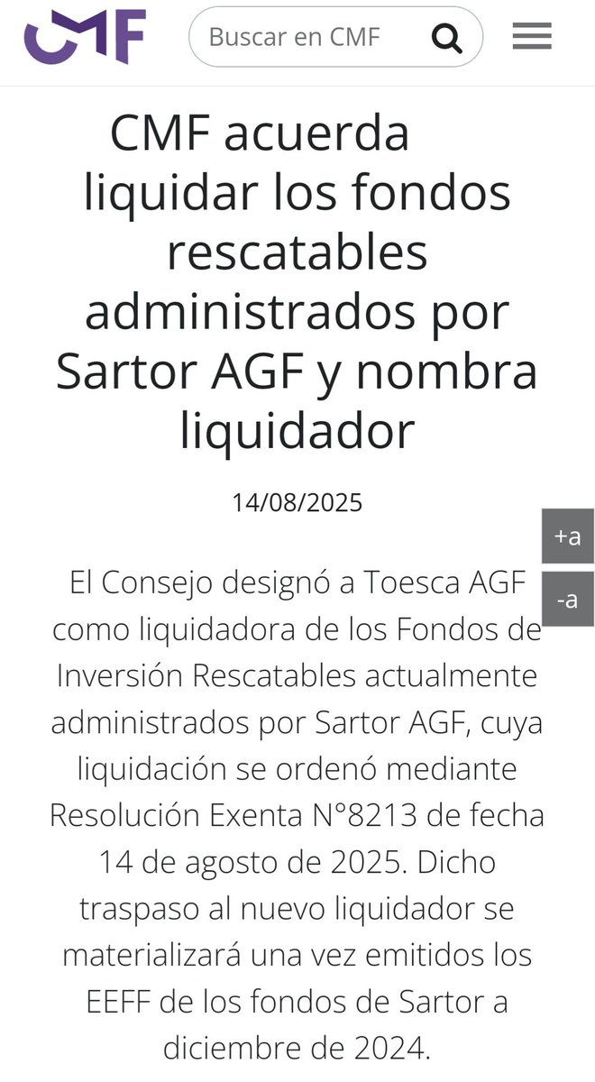 Otro golpe al grupo Sartor.