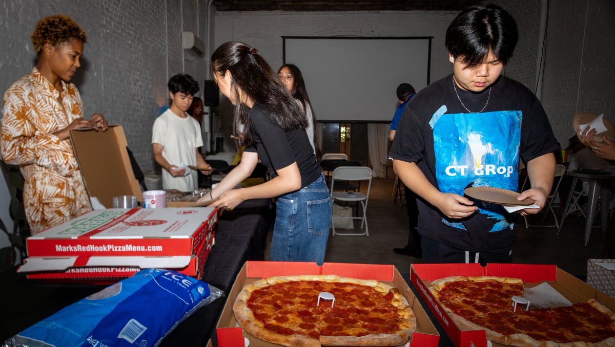 Recognizing excellence is a part of the Hook Arts ethos. Surrounded by family, friends, community supporters, and of course, food, we screened films spanning youth depression, Generation Z lingo, queer rights,  immigration. THX! Green Lung Studio for the perfect screening space!