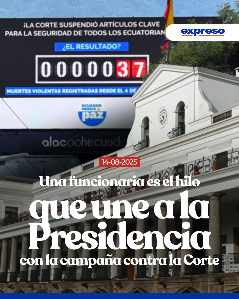 El nombre de la directora comunicacional de Coyuntura de la Presidencia consta en el boletín del colectivo Ecuador Merece Paz.

Detalles 👉 bit.ly/3HvIoLh