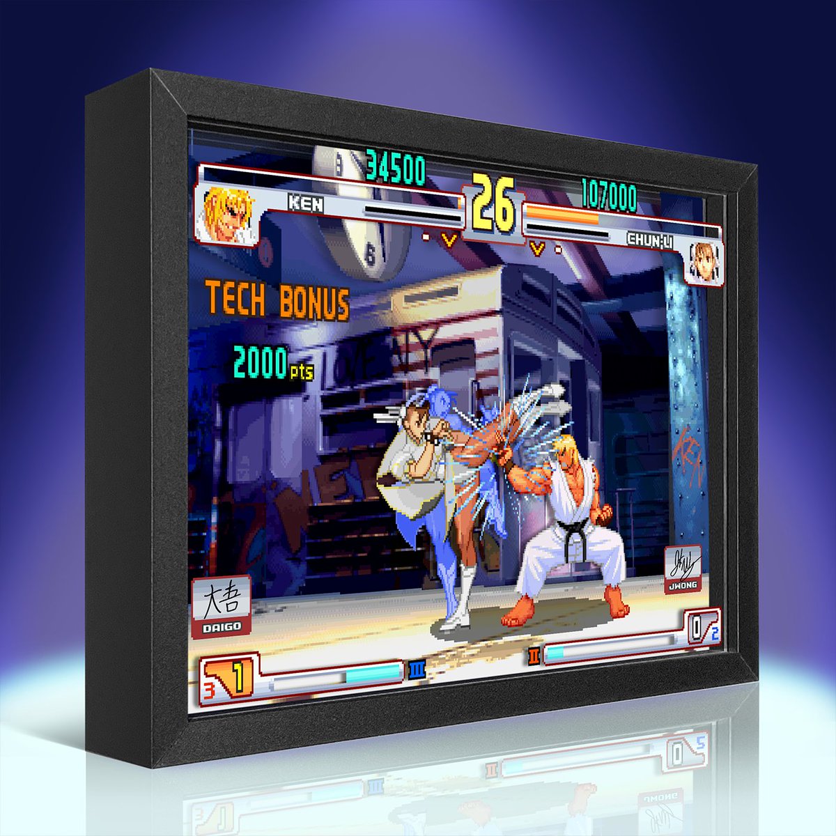 Relive this iconic moment in competitive video gaming history! This exclusive collectible Shadowbox art piece is signed by both Daigo “The Beast” Umehara and Justin “Jwong” Wong. Find it here!
🥊 bit.ly/Evo37Art