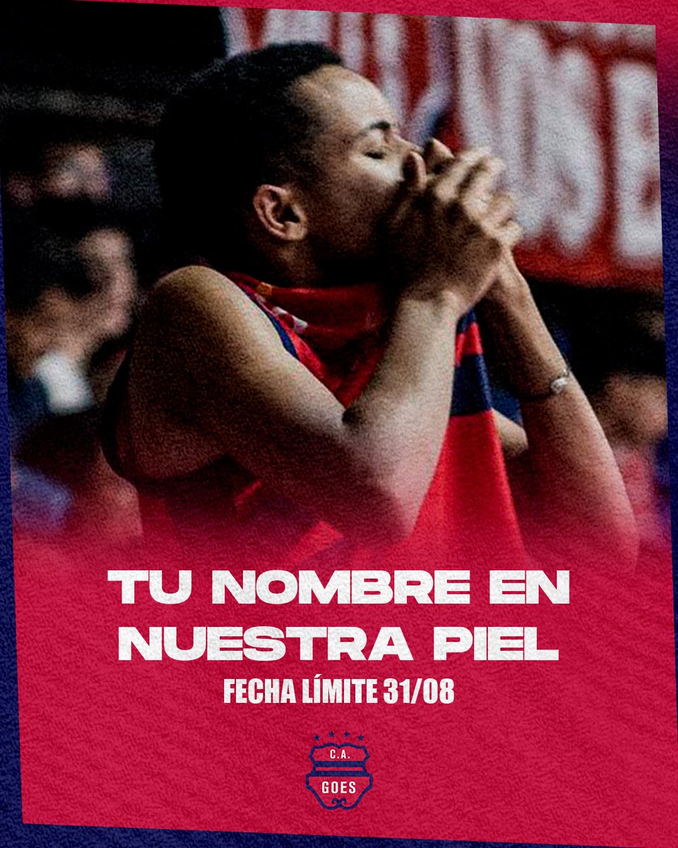 clubgoesoficial's tweet photo. 𝐓𝐔 𝐍𝐎𝐌𝐁𝐑𝐄 𝐄𝐍 𝐍𝐔𝐄𝐒𝐓𝐑𝐀 𝐏𝐈𝐄𝐋

Ya podés colaborar con el club y dejar tu marca en la camiseta, ténes tiempo hasta el 31 de Agosto.

¿Cómo abonar? Elegí entre 3 opciones en el hilo

📲 En los casos 1 y 2, enviá el comprobante con tu nombre al 092 868 639 https://t.co/bP3Gyc1kEX