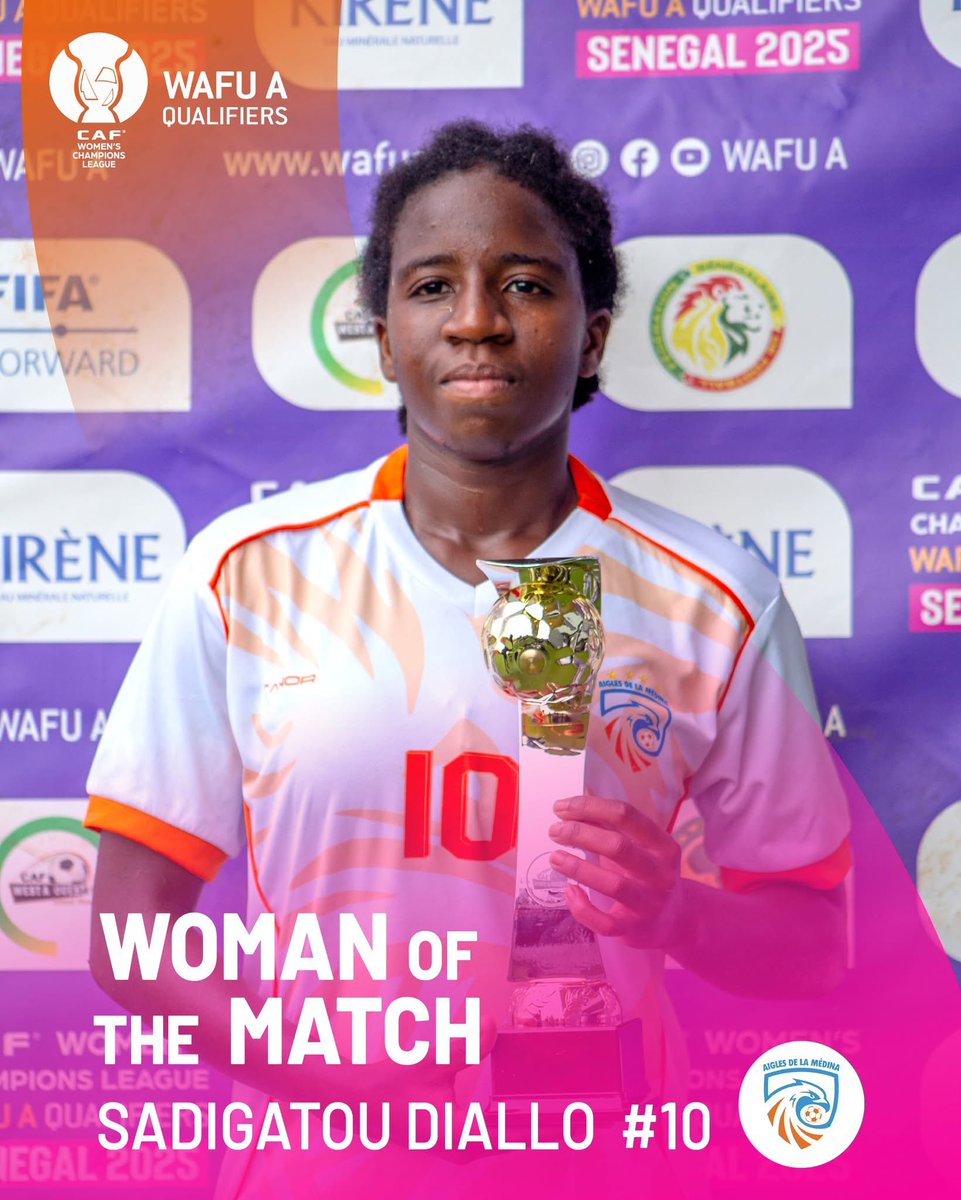 WOMAN of the MATCH !
SADIGATOU DIALLO No.10 AIGLES DE LA MEDINA