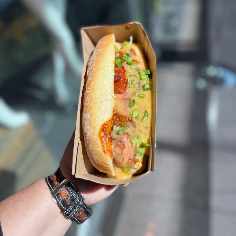 When life gives you a chili cheese dog from <a href="/NewYorkFries/">New York Fries</a>, you savor every bite! 🌶️🌭