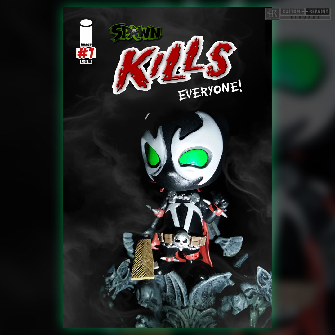 CustomsHunter's tweet image. Fan Art - Spawn Kills Everyone Cover - Cosbaby Spawn

#spawniverse #spawnfigures #スポーン #hunter_r_customs #spawnfanart