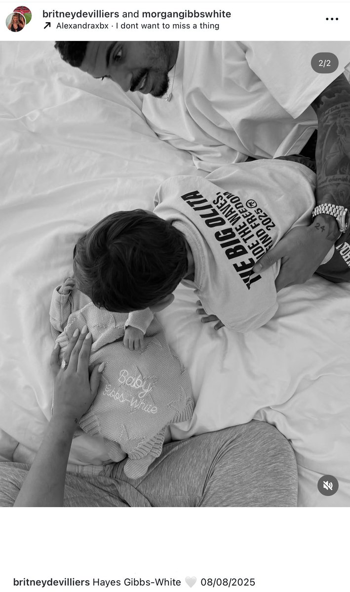 AURAGOALX's tweet photo. Congratulations to Morgan Gibbs-White and his partner on the arrival of their second child ❤️ Wonderful news for the #NFFC family @NFFC https://t.co/OVCsjpIhSs