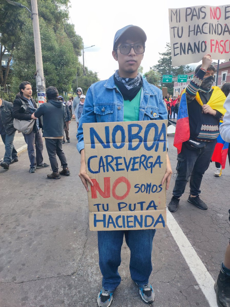 Así se expresa la rabia de un pueblo que dice estar harto del Presidente Noboa.