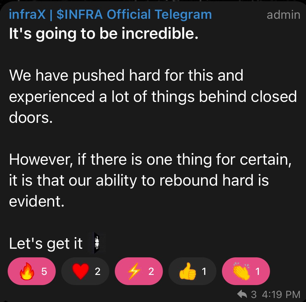 inversedpowers's tweet photo. I could’ve shilled SO many tokens over the past 2 years, but there’s a reason I stick to just one

Very few projects can go 0 to 100 like $INFRA can

How do I know?

> They’ve done it twice before
> Their biggest Dapp release is coming
> $ETH ecosystem is primed
> #AI narrative is the strongest in the world
> On-chain is desperate for a legit runner
> Retail interest in #ALTs is exploding 

Ignore the noise, and just listen to the facts