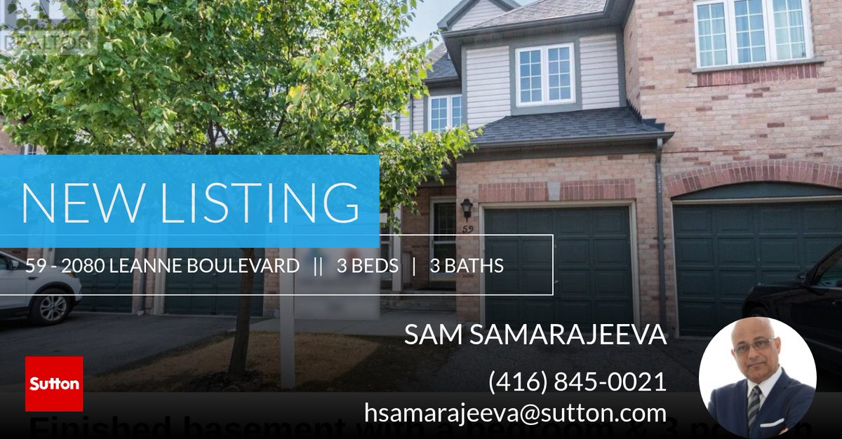 SamTheRealtor's tweet image. 📍 New Listing 📍 Take a look at this fantastic new property that just hit the market located at 59 - 2080 Leanne Boulevard in Mississauga (sheridan). Reach out here or at (416) 845-0021 for more information

Sam Samarajeeva samsamarajeeva.sutton.com/showcase/59---…