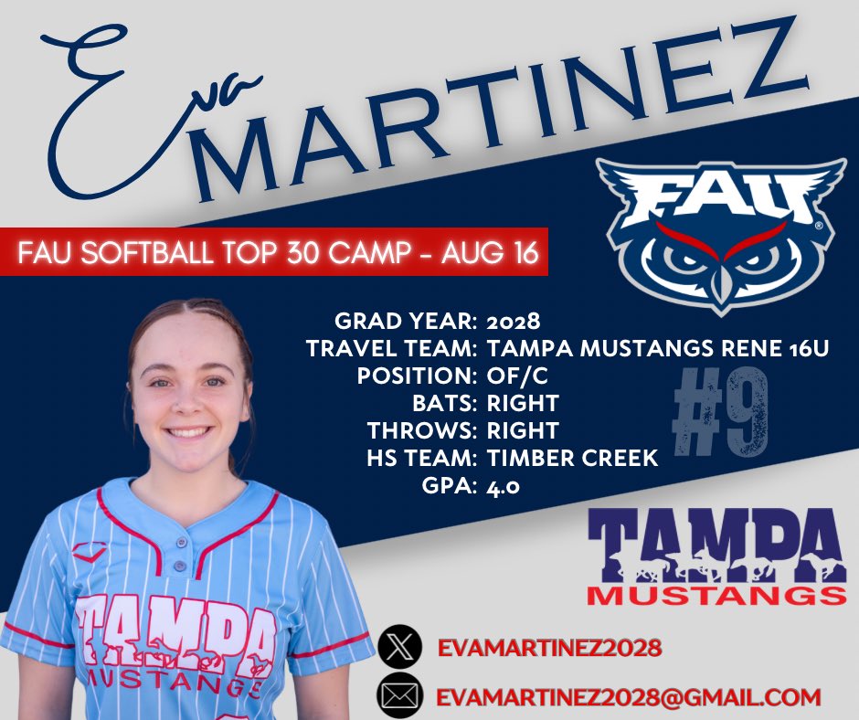 Eva Martinez 2028 (@evamartinez2028) on Twitter photo So happy to be camping at FAU with some of my girls <a href="/MustangsPynes27/">Tampa Mustangs Rene-Pynes 16U</a>!! <a href="/MustangsRene/">Tampa Mustangs Rene</a> <a href="/CoachJordanSB/">Jordan Clark</a> <a href="/CoachKatedL/">Kate de Leon</a> <a href="/CoachPetikS/">Shelby Petik</a> So happy to be camping at FAU with some of my girls <a href="/MustangsPynes27/">Tampa Mustangs Rene-Pynes 16U</a>!! <a href="/MustangsRene/">Tampa Mustangs Rene</a> <a href="/CoachJordanSB/">Jordan Clark</a> <a href="/CoachKatedL/">Kate de Leon</a> <a href="/CoachPetikS/">Shelby Petik</a>