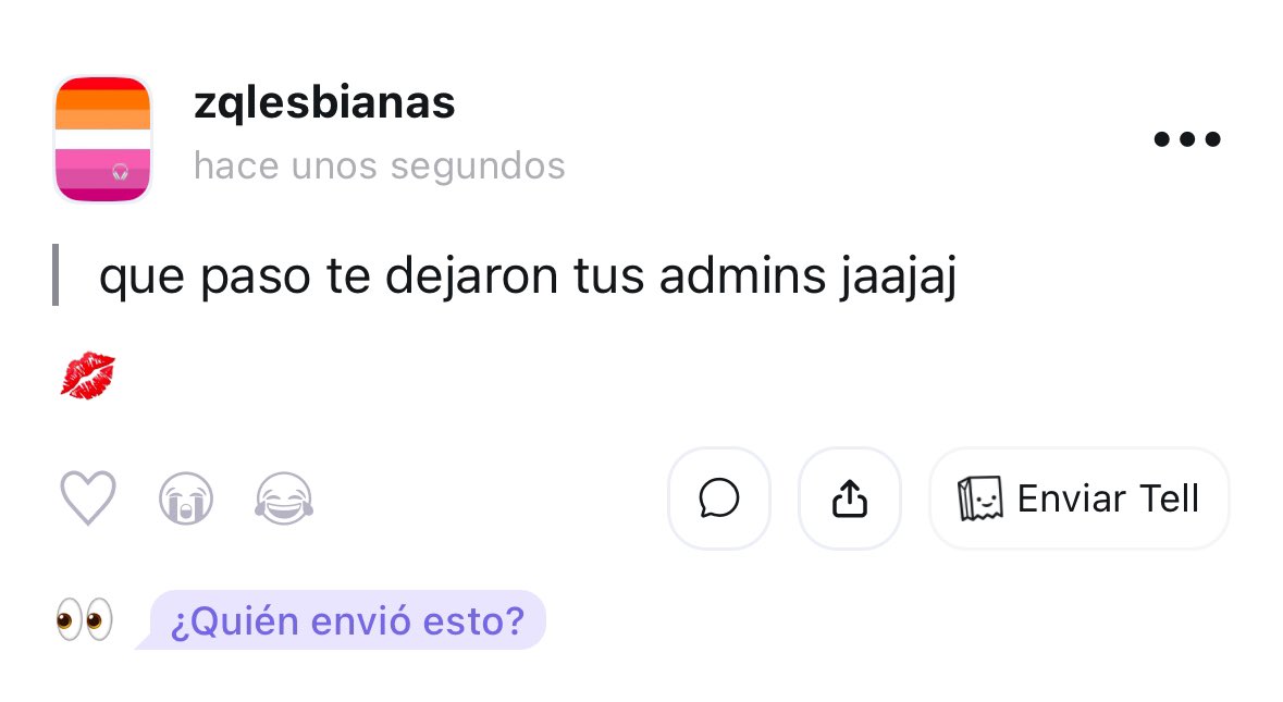 lesbozq's tweet photo. Es que hace un buen no mandan tells. 😭
-💋 https://t.co/444aX2yWq7