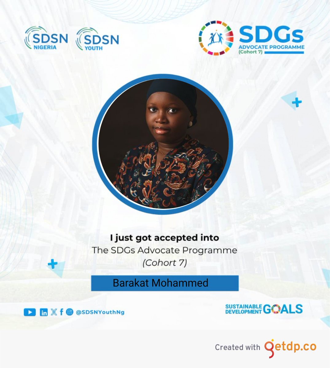 baaroqah's tweet photo. I’m thrilled to join the United Nations Sustainable Development Goals Programme Cohort 7! 
As a social media manager using strategy &amp; storytelling for social change, this aligns perfectly with my vision to drive greater impact. 
Thank you @sdsnnigeria
#SDGs #sdsnnigeria https://t.co/tJv5xYf21o
