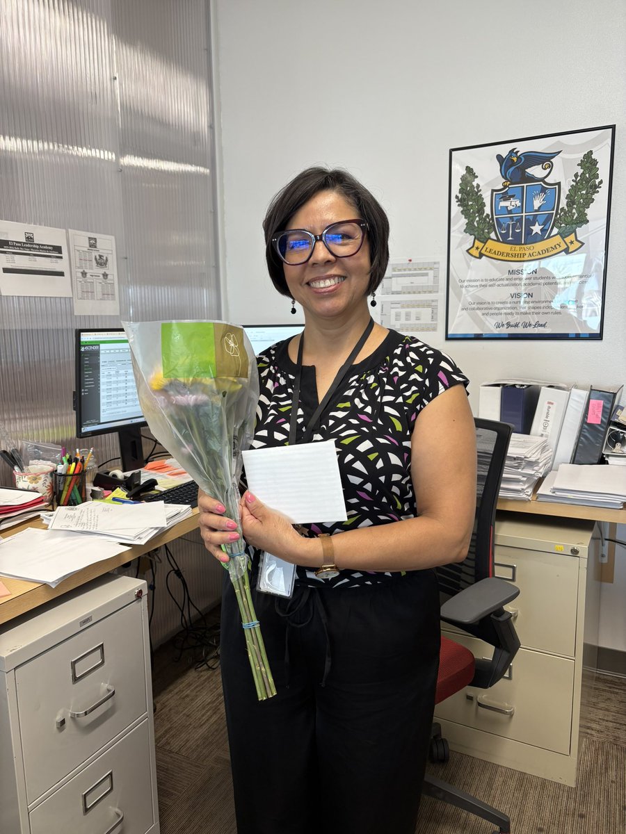 valvare2's tweet photo. Happy Birthday to our very own Ms. Cardoza! You work tirelessly to keep our school running smoothly, all while greeting everyone with kindness and a smile  we’re so grateful for you! @EEast915 https://t.co/EXwNz6JtWY