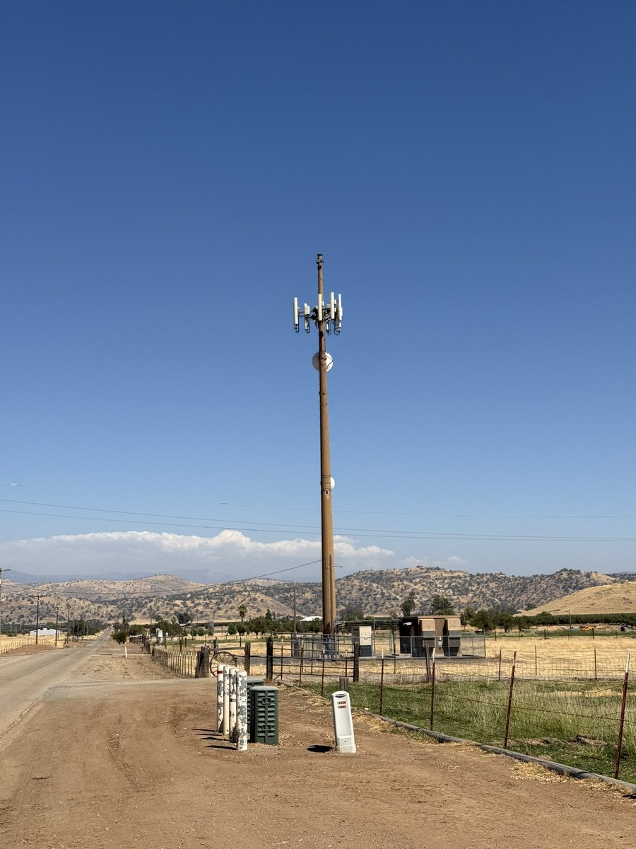 This tower once had Nextel, was on top but removed.  Now it’s only VZ near the foot hills and lots of farm land, doing very good speeds for the area.