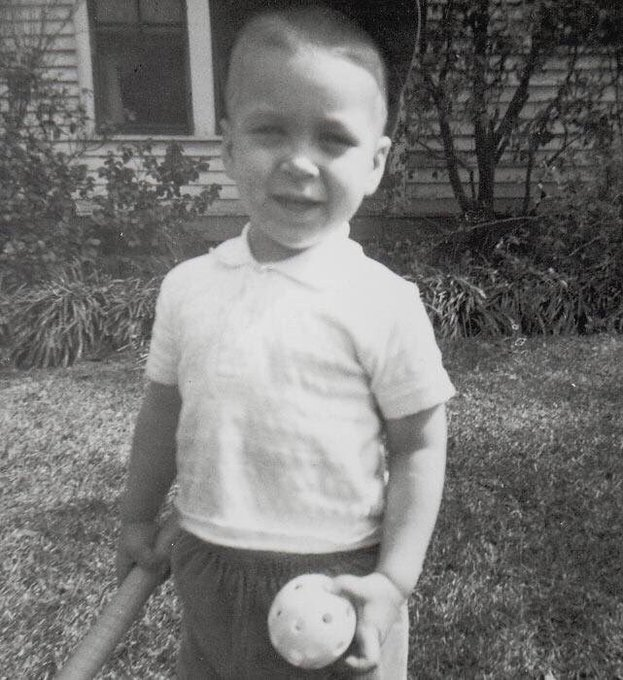 Cal Ripken Jr. playing wiffle ball as a child, 1963.