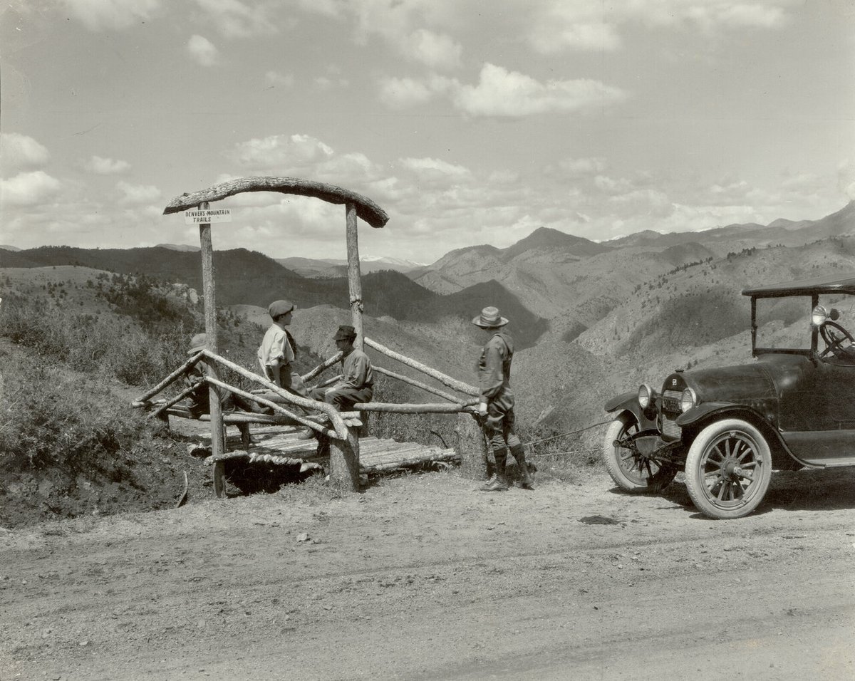 Jeffco Colorado (@jeffcocolorado) on Twitter photo #TBT: A woman points toward the mountains as two men look on at the small wooden foot bridge near the head of Beaver Brook Trail in #Jeffco, circa 1921. The foot bridge sign reads: "Denver Mountain Trails."
📸: Denver Public Library Digital Collections | 🔗: #TBT: A woman points toward the mountains as two men look on at the small wooden foot bridge near the head of Beaver Brook Trail in #Jeffco, circa 1921. The foot bridge sign reads: "Denver Mountain Trails."
📸: Denver Public Library Digital Collections | 🔗: