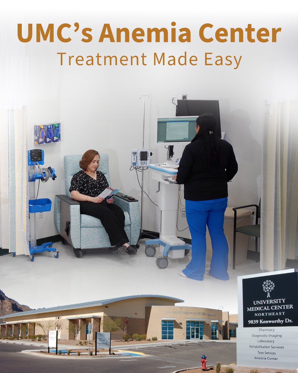 UMC expands access to advanced anemia treatment.

The Infusion Center for Anemia Management at UMC's Northeast Clinic offers iron infusions by physician referral to effectively treat anemia, a condition often overlooked, yet it can impact energy and quality of life.
