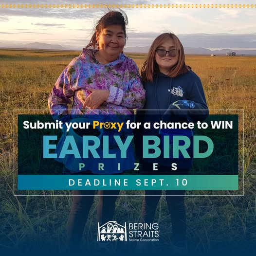 BSNC shareholders: Twenty-five Early Bird prizes of $1,100 will be drawn from those proxies received by the Inspector of Elections by 5 p.m. on Wednesday, September 10, 2025. All Early Bird winners are eligible for all other prize drawings. Visit bsncvote.com