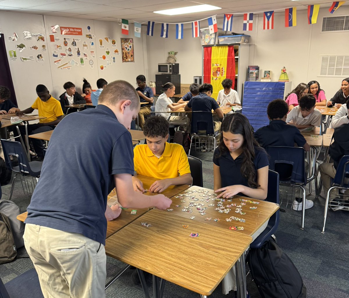 Sandra Elizabeth Camacho (@scamacho_srms) on Twitter photo Students built a puzzle without speaking to feel the challenge of learning a new language. Through collaboration, they saw any goal can be reached. Everyone is equally important like each piece in our course puzzle! <a href="/SRMS_Generals/">Janet Carrillo</a> <a href="/ICastillo_SRMS/">Ileana Castillo</a>
Thanks <a href="/MOchoa_EHS/">Mayra Ochoa</a> for sharing! Students built a puzzle without speaking to feel the challenge of learning a new language. Through collaboration, they saw any goal can be reached. Everyone is equally important like each piece in our course puzzle! <a href="/SRMS_Generals/">Janet Carrillo</a> <a href="/ICastillo_SRMS/">Ileana Castillo</a>
Thanks <a href="/MOchoa_EHS/">Mayra Ochoa</a> for sharing!