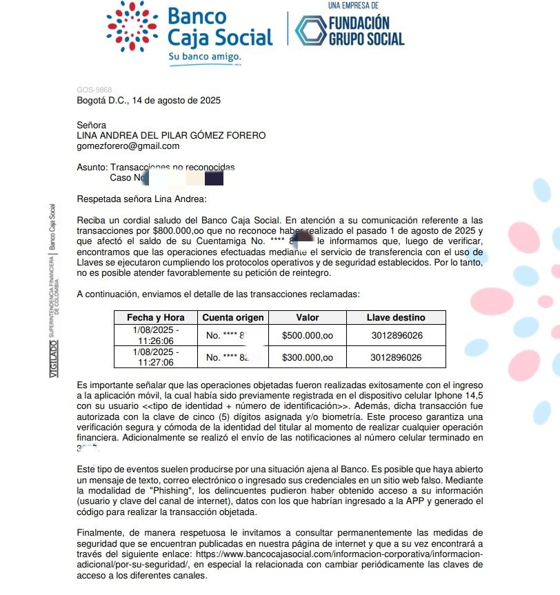 kamijara_'s tweet photo. Las personas que tienen cuenta en @bancocajasocial les recomiendo cerrarla, en cualquier momento vulneran su seguridad, desocupan la cuenta y nadie responde. No entiendo como un ladrón puede adivinar usuario y contraseña. @BancoRepublica Gracias a Bre-v roban más breve ☺️. https://t.co/iF8VGXGggD
