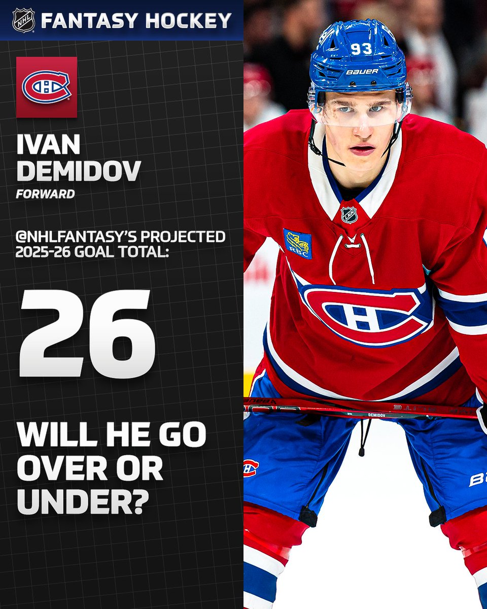 NHLFantasy's tweet photo. Get excited @CanadiensMTL fans...

Ivan Demidov's first full season in the NHL is right around the corner! 🗣️ https://t.co/ArCrwSG05L