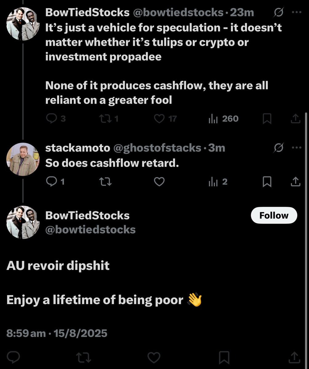 Pulsechain fixes this (@ghostofstacks) on Twitter photo Tradfi retard <a href="/bowtiedstocks/">BowTiedStocks</a> doesn’t realize that “greater fool theory” applies to ALL investments, even cash producing assets. Hurt his feelings. #bitcoin only Tradfi retard <a href="/bowtiedstocks/">BowTiedStocks</a> doesn’t realize that “greater fool theory” applies to ALL investments, even cash producing assets. Hurt his feelings. #bitcoin only