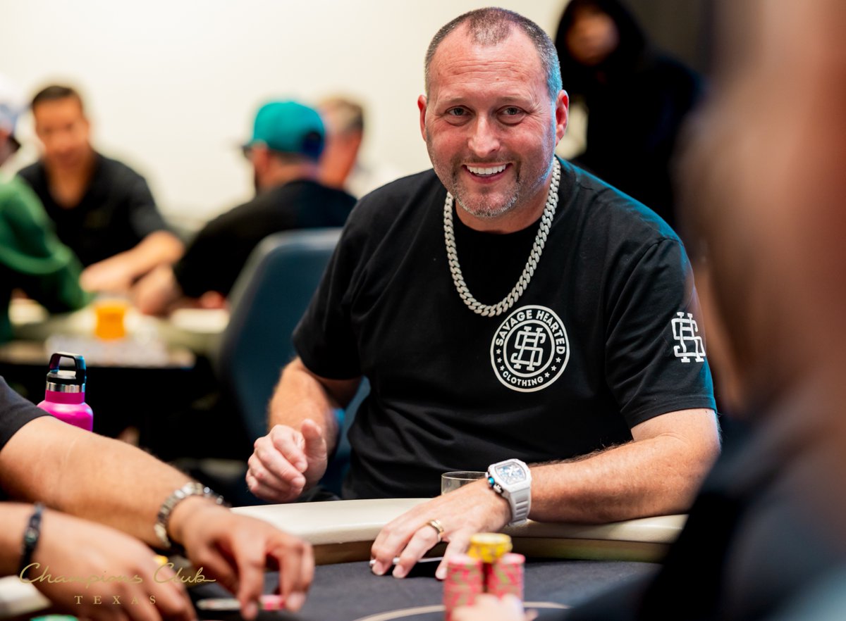 Champions Club Texas (@championsclubtx) on Twitter photo The room is electric ⚡ — cards are flying, chips stacking and the Main Event dream alive.
Jump into the Turbo Super Satellite — nightly at 9 PM!
💥 $140 Buy-In
💥 10-Min Levels
💥 1 Seat GTD to the $1M Main Event — every single night
📸: <a href="/8131_Media/">8131 Media</a>
#SummerPokerOpen The room is electric ⚡ — cards are flying, chips stacking and the Main Event dream alive.
Jump into the Turbo Super Satellite — nightly at 9 PM!
💥 $140 Buy-In
💥 10-Min Levels
💥 1 Seat GTD to the $1M Main Event — every single night
📸: <a href="/8131_Media/">8131 Media</a>
#SummerPokerOpen