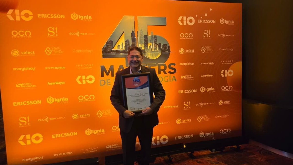 Hoy tuve el honor de ser distinguido por Mundo Ejecutivo como unos de los "45 Masters de la Tecnología 2025" en México. Como líder digital he logrado impulsar con mi equipo en el grupo hotelero la transformación digital.  

¡Gracias @gpoBrisas,
¡Gente Única, Experiencias Únicas!