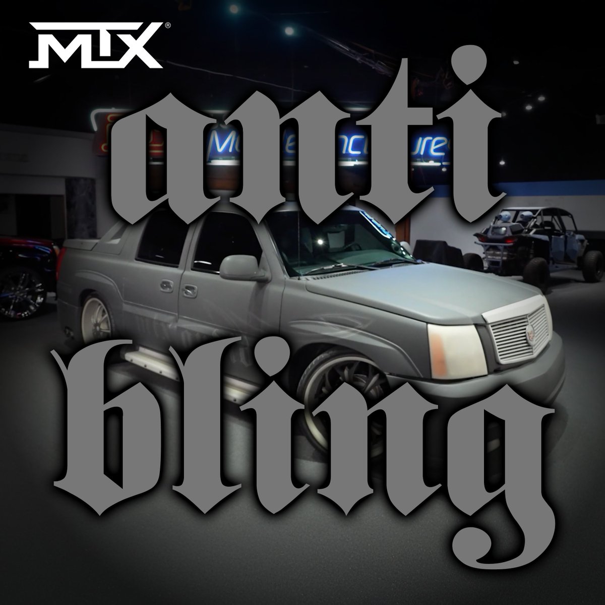 Still one of the wildest trucks we’ve ever built.
Matte paint, tribal graphics, and a system that hits way harder than it looks.
We dropped a full video on the Anti-Bling Escalade—go check it out if you haven’t already: hubs.ly/Q03CS1dm0