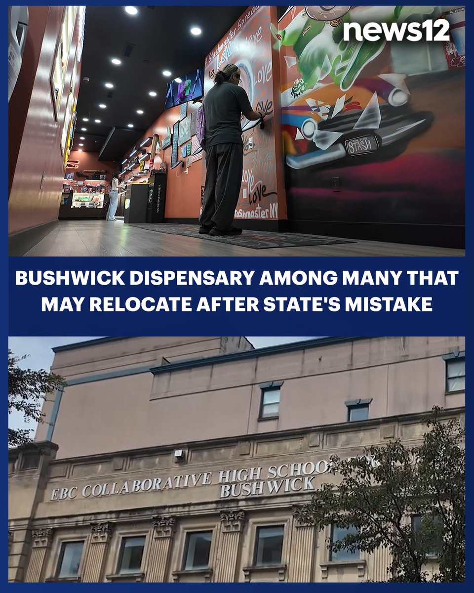 DISPENSARIES AT RISK: The rule has always been 500 feet, but the correction now puts 108 dispensaries across the state, including 27 in Brooklyn, at risk of having to relocate. bit.ly/4lMSG81