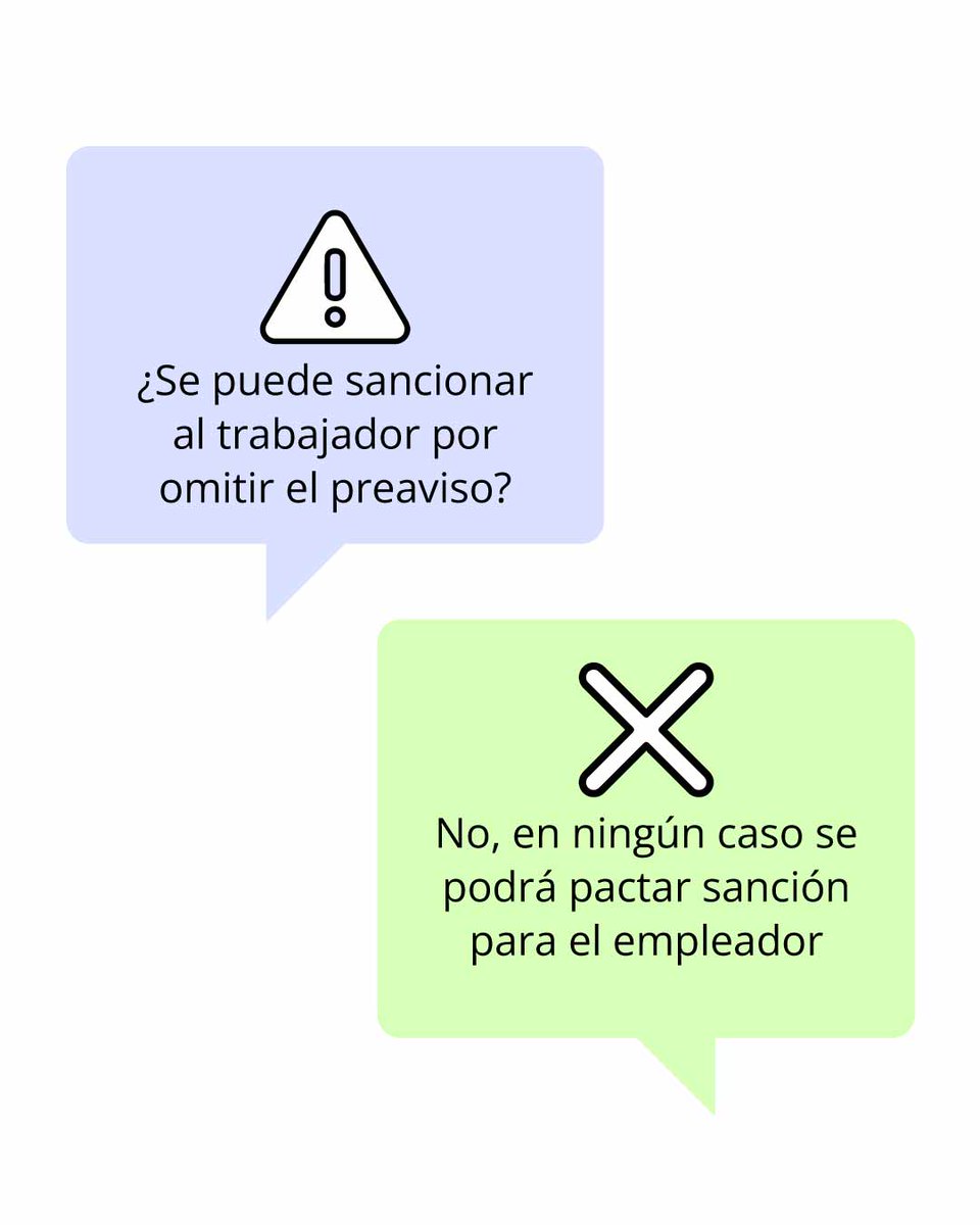 actualicese's tweet photo. #Infografía | ❌ Novedad de la reforma laboral: el preaviso no será exigible cuando el trabajador o trabajadora termine el contrato por una causa justa atribuible al empleado 🙋

💻 Clic aquí para profundizar en este tema 👉 https://t.co/Fkiej5Zw4p https://t.co/AStvCDi8Ql