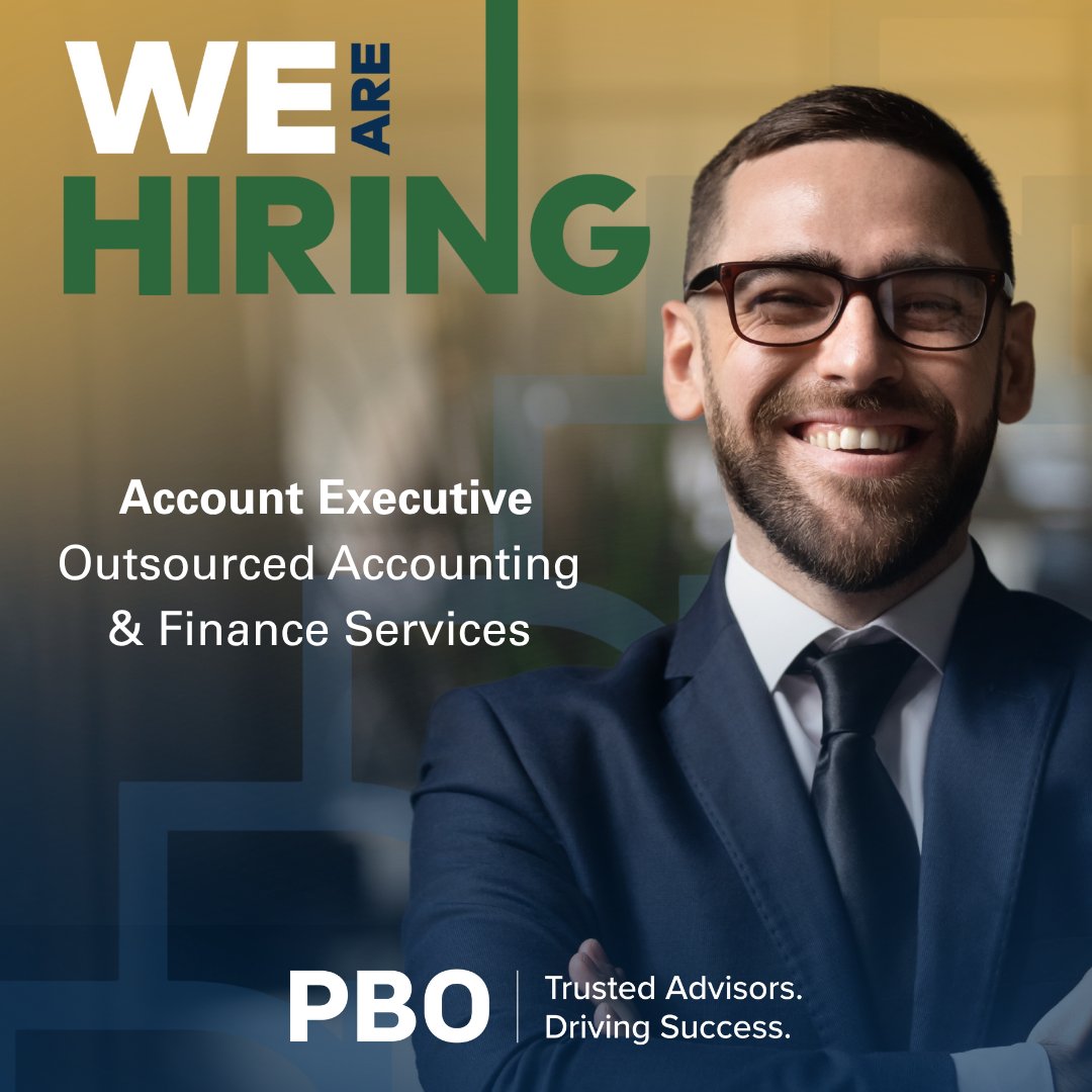 PBO Advisory Group (@pboadvisory) on Twitter photo Sales pro in #SanDiego or #OrangeCounty?
<a href="/pboadvisory/">PBO Advisory Group</a> is hiring an Account Executive for Outsourced Accounting & Finance.
We're looking for growth-oriented people who value mentorship.
Learn more & apply:
pboadvisory.com/careers/
#Hiring Sales pro in #SanDiego or #OrangeCounty?
<a href="/pboadvisory/">PBO Advisory Group</a> is hiring an Account Executive for Outsourced Accounting & Finance.
We're looking for growth-oriented people who value mentorship.
Learn more & apply:
pboadvisory.com/careers/
#Hiring