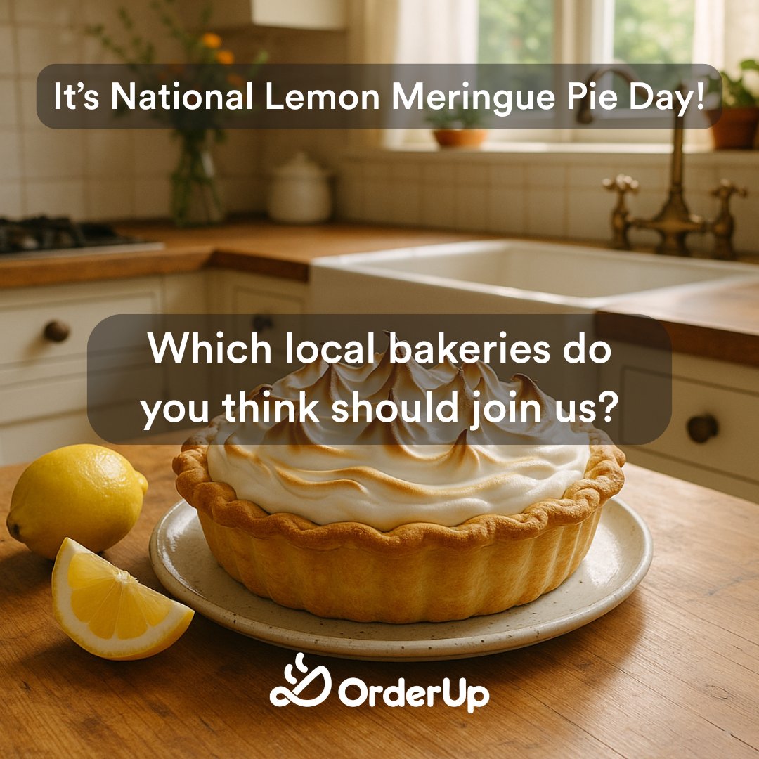 🥧🍋It’s National Lemon Meringue Pie Day! 
Tag your fave local bakery so we can give them some sweet love💛