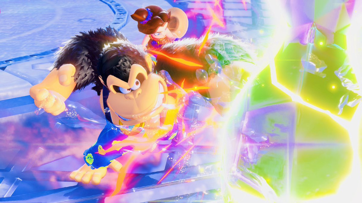 PolytheneBlast's tweet photo. Vibrant, expressive, unforgettable — Donkey Kong Bananza is pure joy. DK and Pauline make it a masterpiece worth playing.

#DonkeyKong #Pauline #NintendoSwitch2 #VirtualPhotography https://t.co/YB2PmsMSZj