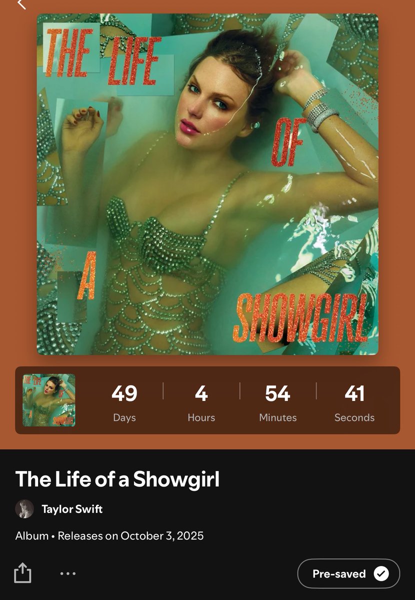 BrunoFillipi's tweet photo. @taylornation13 @Spotify @AppleMusic @taylorswift13 @SabrinaAnnLynn @TeamSabrina This can’t come soon enough! #TheLifeOfAShowGirlTS https://t.co/uOPEwpEVuy