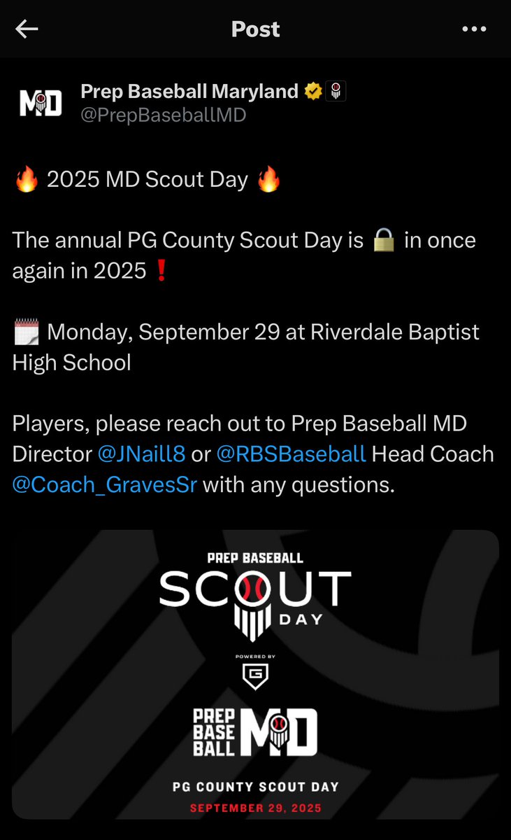 Riverdale Baptist Baseball tweet media