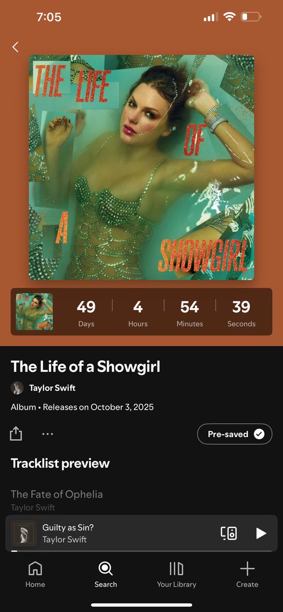 VickiT_WhatitBe's tweet photo. @taylornation13 @Spotify @AppleMusic @taylorswift13 @SabrinaAnnLynn @TeamSabrina Can’t wait for my new favorite album ❤️‍🔥 #TSLifeofaShowgirl https://t.co/0aQUTmuZNO