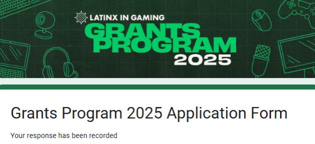 Applied! ✅
— as an Immigrant, Latina, Artist, Women in Gaming, Organization Co-Founder, this would be a huge W for <a href="/gamingleagueofW/">GLOW: Gaming League of Women</a> ✨🌟🤞🏼
