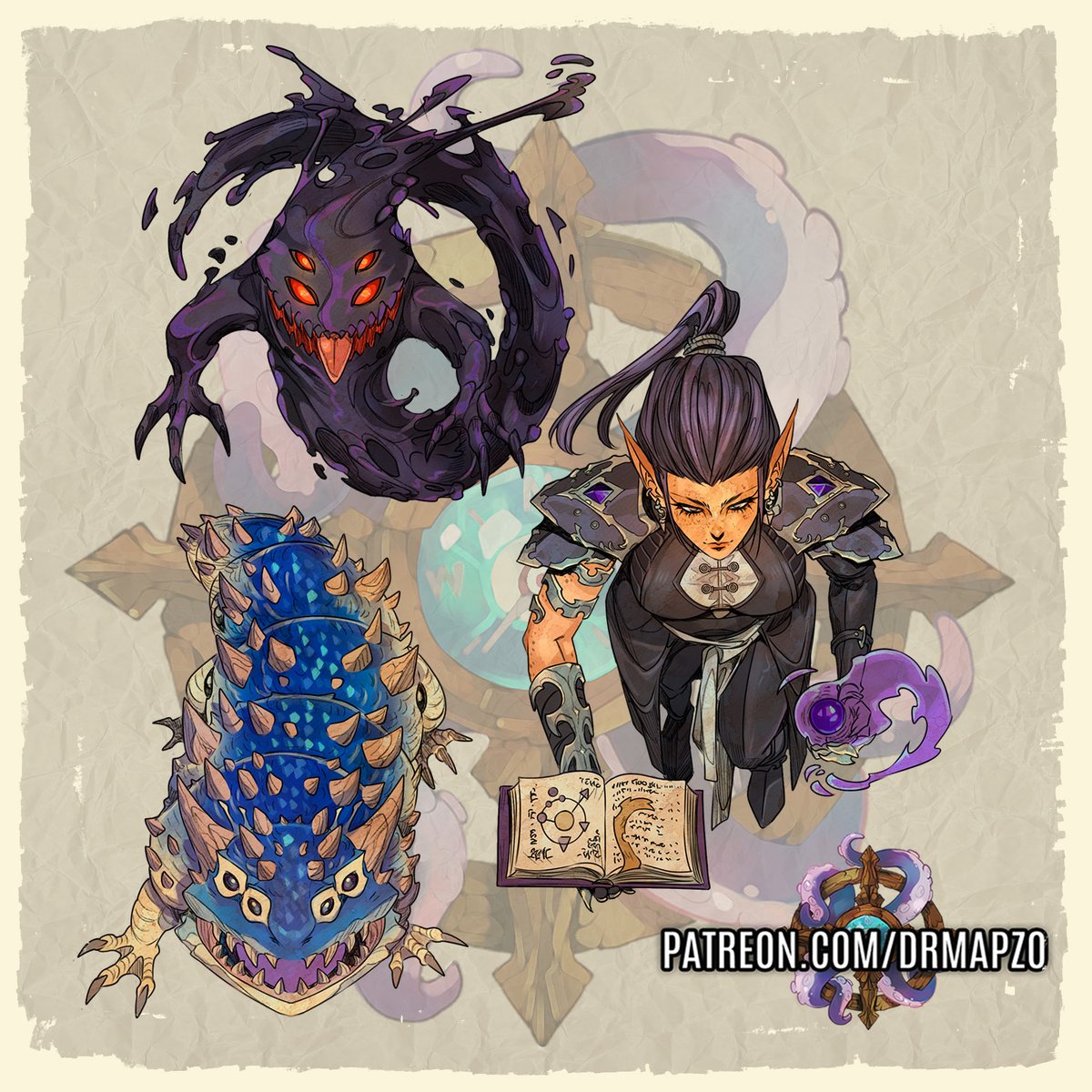 drmapzo's tweet image. 🔸Arcane Companion🔸 Ink Elemental🔸 Magical Arts Professor.
Do you already have all the monsters for your game? Dr. Mapzo has more than 834 tokens, be sure to check them out. Thank you very much for all the support. Keep on roleplaying! #ttrpg #dungeonmap #fantasymaps