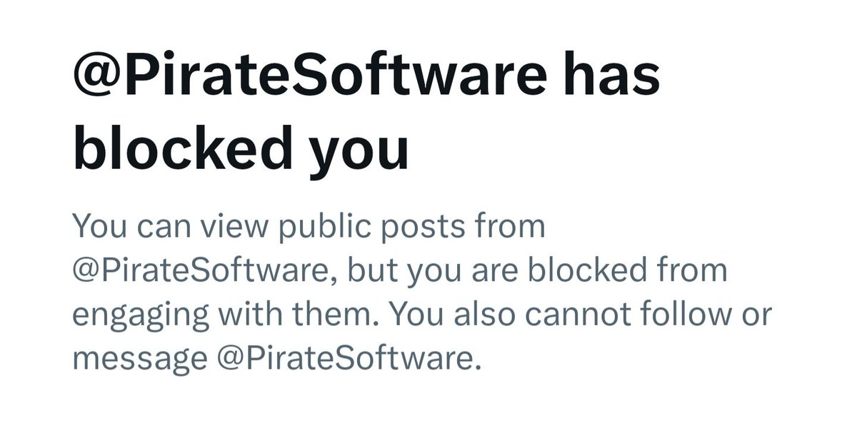 I'm going to wear this like a badge of honor from now on... the most toxic person in gaming of our generation, went out of his way to block me!