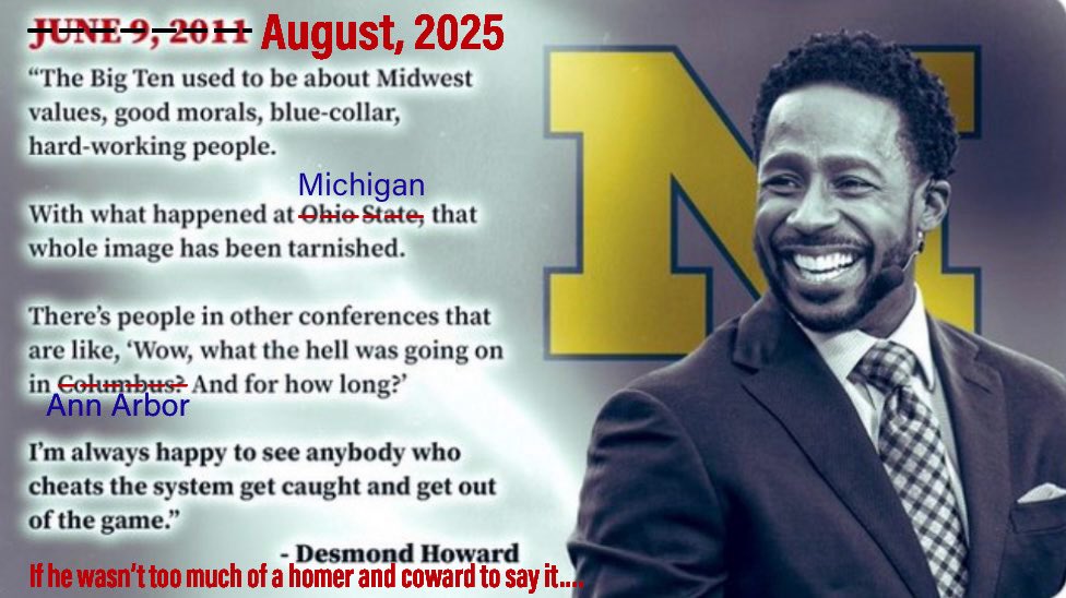 BWerlingBuckeye's tweet photo. @davebiddle No hammer coming. All I want is the same 2011 energy from the sanctimonious “Michigan Men” with regards to the current situation. https://t.co/8B7amBBl1R